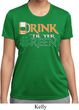 Ladies St Patrick's Day Shirt Drink Til Yer Green Moisture Wicking Tee