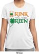 Ladies St Patrick's Day Shirt Drink Til Yer Green Moisture Wicking Tee