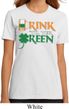 Ladies St Patrick's Day Shirt Drink Til Yer Green Organic Tee T-Shirt