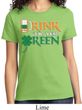 Ladies St Patrick's Day Shirt Drink Til Yer Green Tee T-Shirt