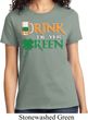 Ladies St Patrick's Day Shirt Drink Til Yer Green Tee T-Shirt