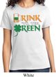 Ladies St Patrick's Day Shirt Drink Til Yer Green Tee T-Shirt