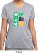 Ladies St Patrick's Day Shirt Eat Drink Be Irish Moisture Wicking Tee