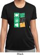 Ladies St Patrick's Day Shirt Eat Drink Be Irish Moisture Wicking Tee