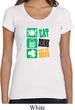 Ladies St Patrick's Day Shirt Eat Drink Be Irish Scoop Neck Tee