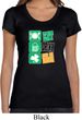 Ladies St Patrick's Day Shirt Eat Drink Be Irish Scoop Neck Tee