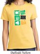 Ladies St Patrick's Day Shirt Eat Drink Be Irish Tee T-Shirt