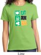 Ladies St Patrick's Day Shirt Eat Drink Be Irish Tee T-Shirt
