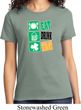 Ladies St Patrick's Day Shirt Eat Drink Be Irish Tee T-Shirt