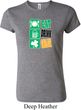 Ladies St Patrick's Shirt Eat Drink Be Irish Crewneck Tee T-Shirt