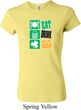 Ladies St Patrick's Shirt Eat Drink Be Irish Crewneck Tee T-Shirt