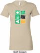 Ladies St Patrick's Shirt Eat Drink Be Irish Longer Length Tee