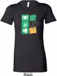 Ladies St Patrick's Shirt Eat Drink Be Irish Longer Length Tee