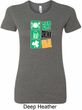Ladies St Patrick's Shirt Eat Drink Be Irish Longer Length Tee