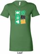 Ladies St Patrick's Shirt Eat Drink Be Irish Longer Length Tee