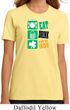 Ladies St Patrick's Shirt Eat Drink Be Irish Organic Tee T-Shirt