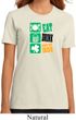 Ladies St Patrick's Shirt Eat Drink Be Irish Organic Tee T-Shirt