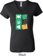 Ladies St Patrick's Shirt Eat Drink Be Irish V-neck Tee T-Shirt
