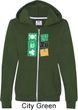 Ladies St Patricks Day Hoodie Eat Drink Be Irish Full Zip Hoody