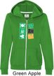 Ladies St Patricks Day Hoodie Eat Drink Be Irish Full Zip Hoody