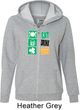 Ladies St Patricks Day Hoodie Eat Drink Be Irish Full Zip Hoody