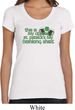 Ladies St Patricks Day Shirt Official Drinking Shirt Scoop Neck Tee