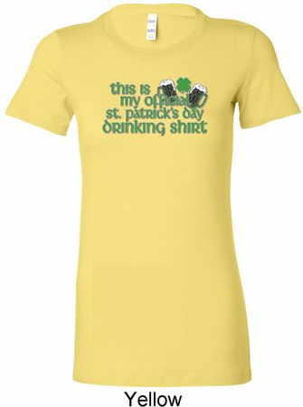 Ladies St Patricks Shirt Official Drinking Shirt Longer Length Tee