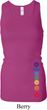 Ladies Tank Floral Chakras Bottom Print Longer Length Racerback Tank