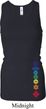 Ladies Tank Floral Chakras Bottom Print Longer Length Racerback Tank