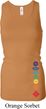 Ladies Tank Floral Chakras Bottom Print Longer Length Racerback Tank