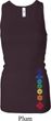 Ladies Tank Floral Chakras Bottom Print Longer Length Racerback Tank