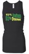 Ladies Tanktop 10% Irish 90% Drunk Longer Length Racerback Tank Top