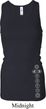 Ladies Tanktop 7 Chakras Bottom Print Longer Length Racerback Tank