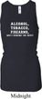Ladies Tanktop Alcohol Tobacco Firearms Longer Length Racerback Tank