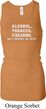Ladies Tanktop Alcohol Tobacco Firearms Longer Length Racerback Tank