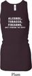 Ladies Tanktop Alcohol Tobacco Firearms Longer Length Racerback Tank