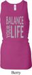 Ladies Tanktop Balance Your Life Longer Length Racerback Tank Top