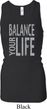 Ladies Tanktop Balance Your Life Longer Length Racerback Tank Top