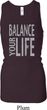 Ladies Tanktop Balance Your Life Longer Length Racerback Tank Top