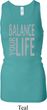 Ladies Tanktop Balance Your Life Longer Length Racerback Tank Top