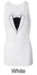 Ladies Tanktop Basic Black Tuxedo Longer Length Racerback Tank Top
