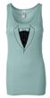 Ladies Tanktop Basic Black Tuxedo Longer Length Tank Top