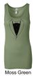 Ladies Tanktop Basic Black Tuxedo Longer Length Tank Top