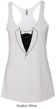 Ladies Tanktop Basic Black Tuxedo Tri Blend Racerback Tank Top