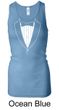 Ladies Tanktop Basic White Tuxedo Longer Length Racerback Tank Top