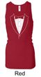 Ladies Tanktop Basic White Tuxedo Longer Length Racerback Tank Top