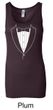 Ladies Tanktop Basic White Tuxedo Longer Length Tank Top