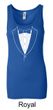 Ladies Tanktop Basic White Tuxedo Longer Length Tank Top