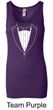 Ladies Tanktop Basic White Tuxedo Longer Length Tank Top