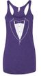 Ladies Tanktop Basic White Tuxedo Tri Blend Racerback Tank Top